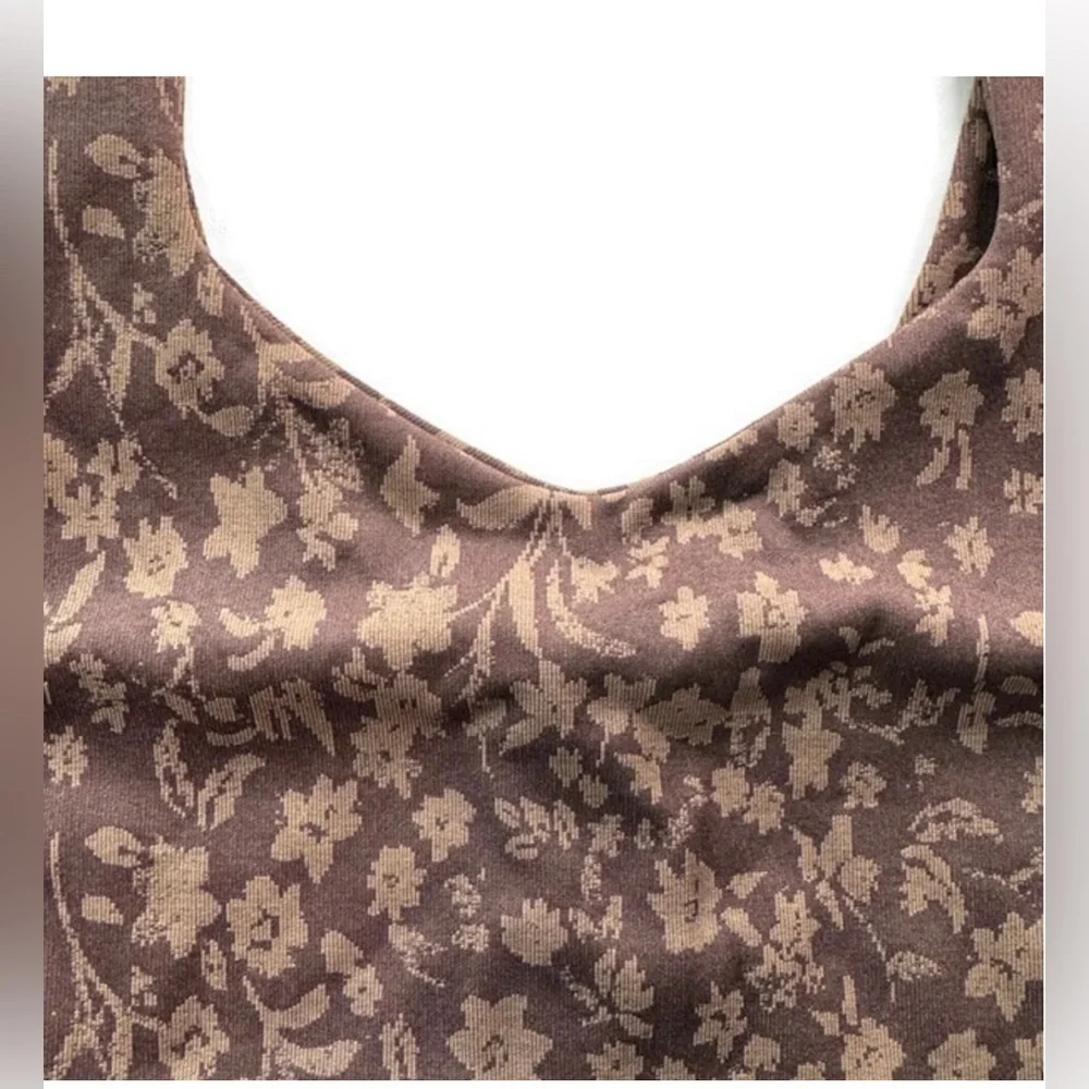 NWT Free People’s Printed Clean Lines Chocolate Combo Bodysuit XS/S